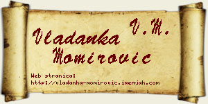 Vladanka Momirović vizit kartica